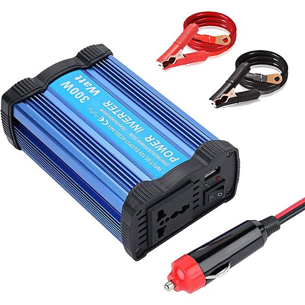 Inverter 300W Voltage Converter AC 12V to 110V Power Converter with 3.1A USB Port - Charge Your Laptop, iPad, iPhone, Tablet, Console, and More in Car, Boat, or RV 